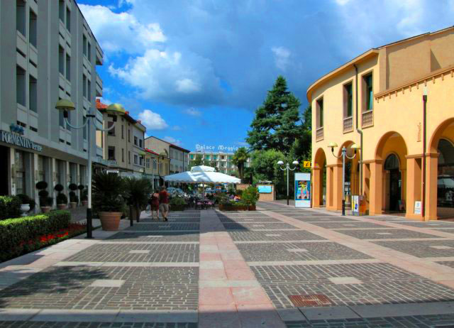 Area pedonale presso il centro di Abano Terme